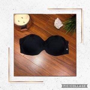 ✨LA VIE EN ROSE BLACK STRAPLESS BIKINI TOP ✨